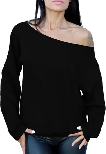 Vista 2 de Off Shoulder Sudaderas Tops para Mujer - 80s off the shoulder tops