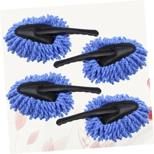 Vista 7 de Cepillo de cera para coche, cepillo para polvo, limpiador interior de coche, mango ergonómico, 4