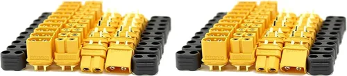 Vista 10 de Amass - 10 pares de conectores de bala XT60H actualizado de XT60 funda hembra y macho chapado en oro para piezas RC