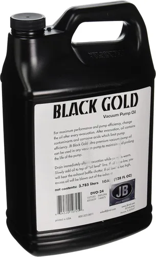 Vista 2 de JB Industries DVO-24 Botella de aceite de bomba de vacío de oro negro, 1 galón - GIDDS-2463009