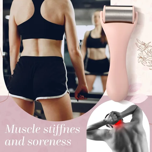 Vista 6 de Tondiamo 2 unidades de rodillo muscular para regalo, para fascia, celulitis, cara, muscular, masaje corporal, herramienta de masaje para aliviar