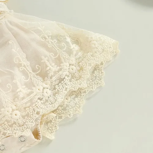 Vista 7 de Ropa de bebé niña Floral Boho Lace Romper Mameluco Mameluco Mono Mono Traje Verano Ropa Bebé Niñas