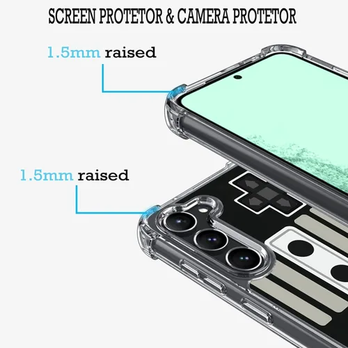Vista 2 de Funda de protección contra caídas para Samsung Galaxy S23, juego de arcade Juego de Arcade Negro