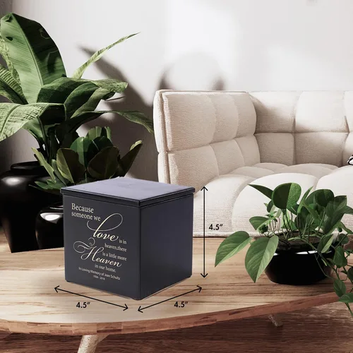Vista 3 de LifeSong Milestones Urnas para cenizas masculinas y femeninas Urnas de cremación personalizadas para cenizas humanas, pequeña caja decorativa
