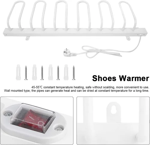 Vista 9 de Secador de zapatos eléctrico para zapatos Tendedero de secado montado en la pared Calefacción eléctrica Zapatos para el hogar Secadora de zapatos