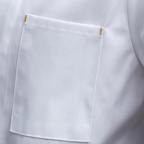 Vista 6 de Unisex Short Sleeve Chef Coat Kitchen Chef Uniform with Pocket Shirt Chef Jacket Food Restaurant Work Clothes