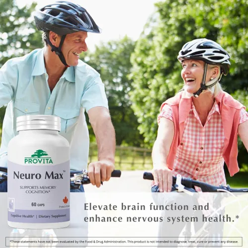 Vista 4 de PROVITA Neuro Max Suplemento de apoyo cognitivo Apoyo vegano para el nervio y la memoria Acetil L-carnitina, ginkgo biloba, melena de león
