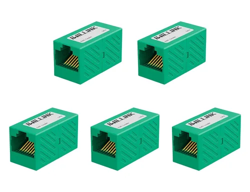 Vista 22 de iwillink Conector Ethernet RJ45, conector hembra a hembra RJ45 para cable Ethernet Cat7 Cat6 Cat5e Cat5, adaptador extensor, paquete de 5, negro