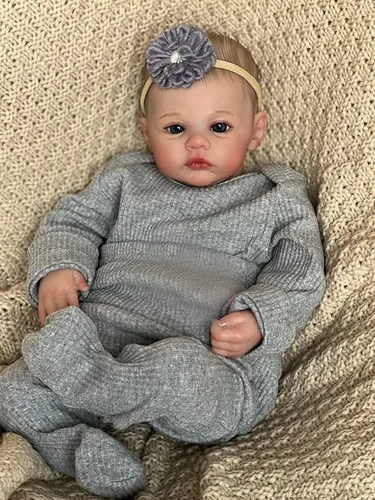 Vista 6 de Angelbaby Linda muñeca Reborn de la vida real, muñeca de silicona realista de 19 pulgadas, cuerpo de tela suave con peso, Bebe Reborn realista hecho