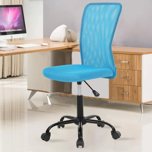 Vista 13 de Silla de oficina de malla con soporte lumbar, silla de escritorio ergonómica, moderna, negra
