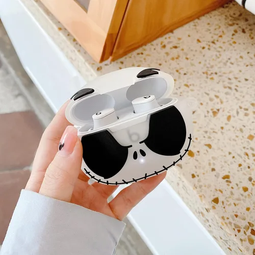 Vista 2 de Funda con diseño de calavera luminosa súper creativa compatible con Beats Studio Buds 2021, accesorios portátiles a prueba de golpes