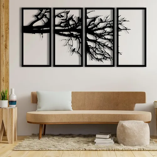 Vista 2 de Arte de pared de metal árbol de la vida, decoración de pared de metal árbol de la vida, arte de pared de metal para árbol genealógico, decoración