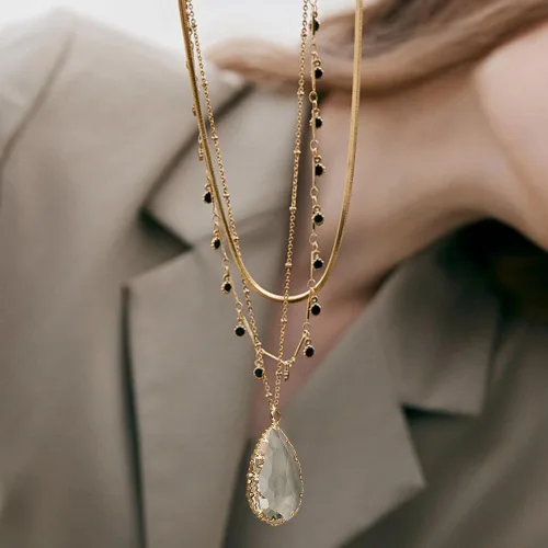 Vista 5 de BENECREAT Colgantes de Cristal de Latón con Dijes, Dijes Facetados en Forma de Gota de Lágrima para Hacer Joyas Accesorios DIY, Latón, vidrio