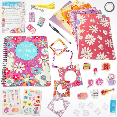 Vista 3 de JOiFULi Conjunto de Diario DIY para Regalos de Niñas de 8 9 10 11 12 13 Años y Más