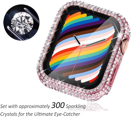 Vista 10 de Surace Bling - Carcasa con protector de pantalla para Apple Watch Series 3, 2, 1 de 1.496 pulgadas