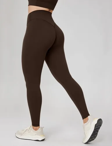 Vista 2 de Hugcurve - Leggings de entrenamiento de cintura alta sin costura frontal para mujer, pantalones de yoga suaves como la mantequilla, mallas atléticas
