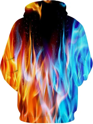Vista 2 de Syaimn sudadera con capucha, casual, unisex, estampado 3D, para entrenamiento