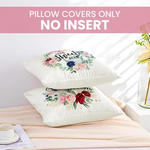 Vista 7 de Coliuso Juego de 4 fundas de almohada florales de primavera de 20 x 20 pulgadas, decoración de temporada para sofá, sala de estar al aire libre
