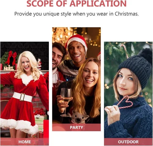 Vista 5 de Generic Capa de Papá Noel, capa de Navidad, capa roja, capa de Papá Noel, capa con capucha, chal clásico de Navidad, capa de felpa para mujeres