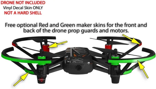 Vista 3 de Skin Wrap 2 Pack para DJI Ryze Tello Drone baja 0023 naranja quemado Drone No Incluidas