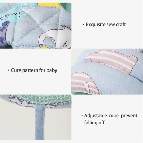 Vista 4 de Bonito casco de seguridad para bebé, antigolpes, cojín para la cabeza anticolisión, suave y transpirable, para niños, protección anticaídas