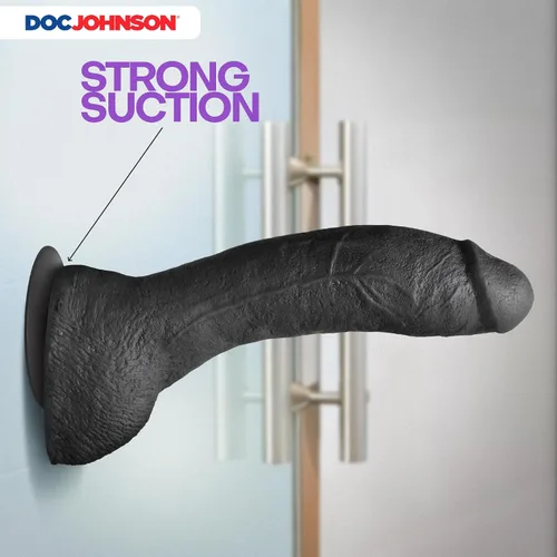 Vista 2 de Doc Johnson Merci - El consolador perfecto para puntos P de 9.5 pulgadas, con ventosa extraíble Vac-U-Lock, ULTRASKYN, solo para adultos, color negro