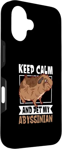 Vista 3 de iPhone 16 Pet my Abyssinian Guinea Pig Case