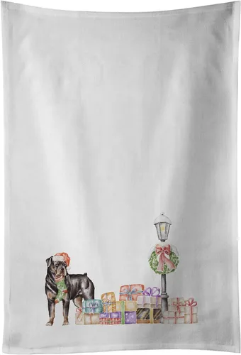 Vista 15 de Caroline's Treasures CK8100WTKT - Juego de 2 toallas de cocina con diseño de bulldog francés con diseño de país de las maravillas navideñas