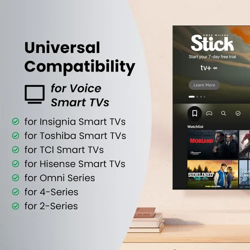 Vista 2 de IDGPUW Mando a distancia de repuesto para Insignia/Toshiba/AMZ TV, apto para TV Stick 4k, 4k Max, Cube Control de voz, configuración simple