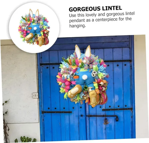 Vista 2 de 1 guirnalda artificial para decoración botánica, guirnalda de ramitas de Pascua, corona de muñeca de Pascua, adorno decorativo de Pascua, guirnalda