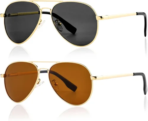 Vista 7 de Gafas de sol polarizadas de aviador pequeñas para niñas y niños de 4 a 16 años