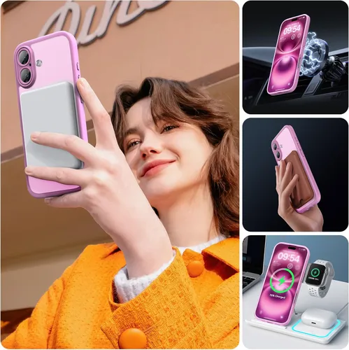 Vista 710 de TOCOL Funda para iPhone 11, compatible con Magsafe, protección completa de cámara, imanes integrados, protección contra caídas, funda translúcida