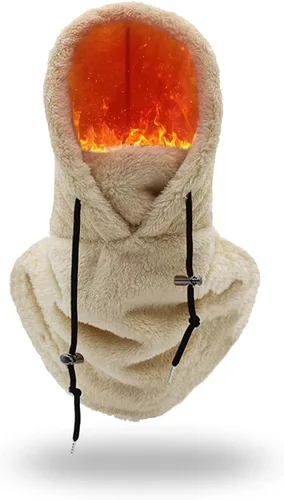 Vista 2 de Pasamontañas de forro polar, máscara facial de franela para invierno, máscara térmica para clima frío, resistente al viento, para hombres y mujeres