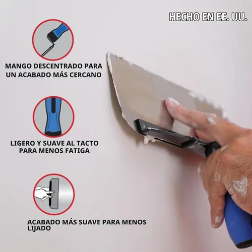 Vista 2 de Cuchilla de Alisado de Radio de Acero Inoxidable de 10" Advance Equipment MFG Co. (Modelo SB-10) Herramienta para Paneles de Yeso para Acabado