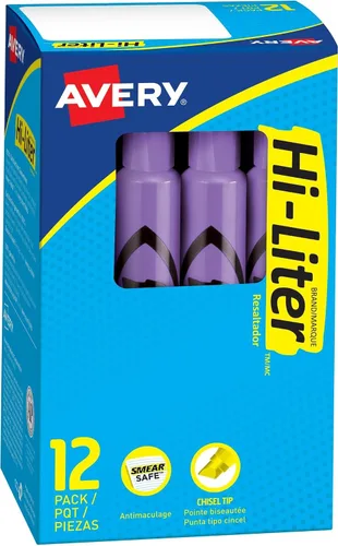 Vista 10 de Marcadores fluorescentes para escritorio HI-LITER, Púrpura fluorescente