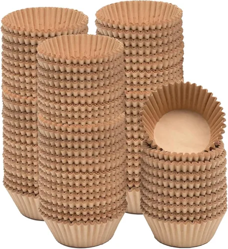 Vista 14 de qiqee 300 unidades de forros para magdalenas jumbo naturales forros para muffins de tamaño jumbo tazas para hornear de papel de tamaño jumbo sin