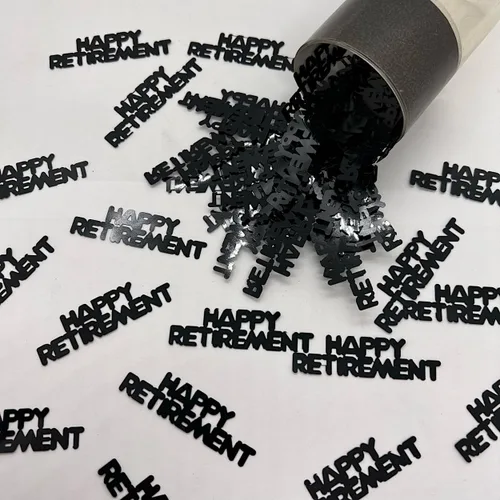 Vista 9 de Confeti Word Happy Retirement Multicolores - Media libra (8 oz) #7886 Q08