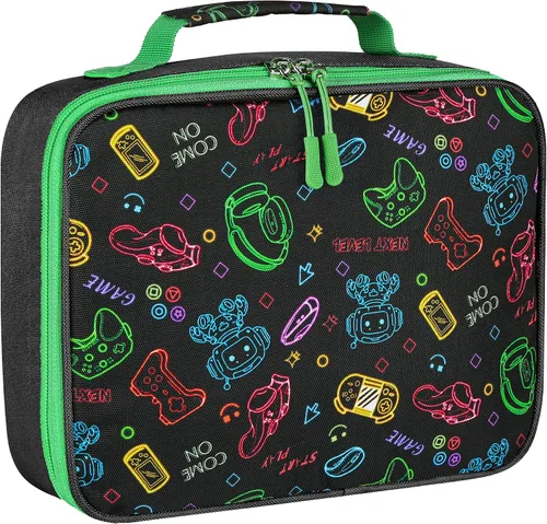 Vista 9 de Lonchera para niños, bonita bolsa de almuerzo aislada para niños, lonchera escolar impermeable, regalo para adolescentes y adultos, bolsa