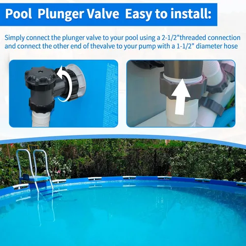 Vista 6 de Válvula de émbolo para piscinas Intex, conexión de válvula de émbolo, manguera de bomba de piscina de 38 compatibles, válvula de émbolo y salida