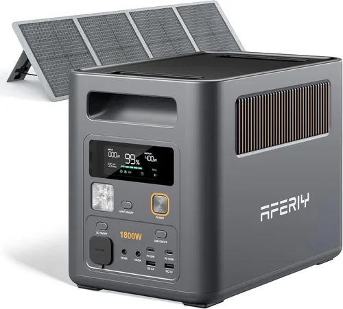 Vista 15 de AFERIY Estación de energía portátil 1024Wh, generador solar expandible a