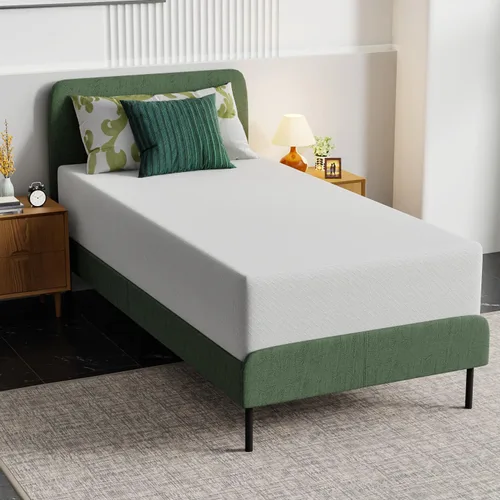 Vista 23 de PayLessHere Colchón de espuma viscoelástica con gel Twin de 5 pulgadas sin fibra de vidrio/Certificado CertiPUR-US/Cama en una caja/Sueño fresco