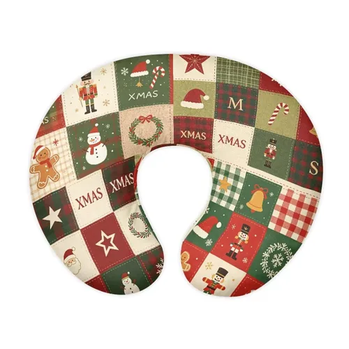 Vista 34 de Jeiento Christmas Nursing Pillow Case Black Snowflake Pink Bow Nursing Covers for Breastfeeding Pillows Soft Comfortable Slipcover for Boy and Girl