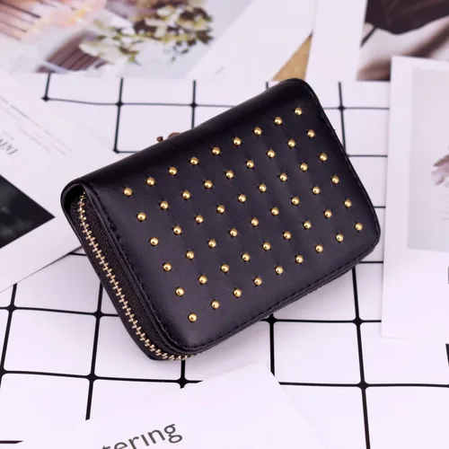 Vista 2 de Abc Story Cute piel órgano monedas Key Billetera Titular de la tarjeta cartera con cierre para mujer