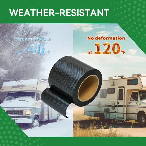 Vista 7 de Cinta para debajo del vientre de RV de 4 pulgadas x 50 pies, material para debajo del vientre, adhesivo de sellado permanente impermeable
