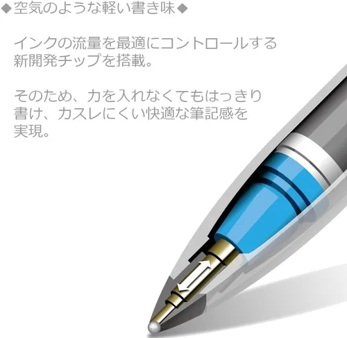 Vista 2 de Mitsubishi Pencil UBA20107.15 Water Based Ball Pen Uni-Ball Air 0.7 Red 10 Pens