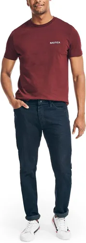 Vista 2 de Nautica - Camiseta de manga corta de color liso y cuello redondo