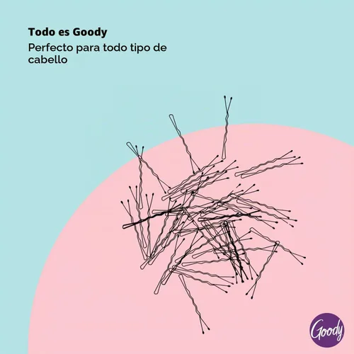 Vista 4 de Goody Invisibles antideslizantes para mujer - 48 unidades, color negro rizado - Invisibles sin dolor de 2 pulgadas para peinar y asegurar todo tipo