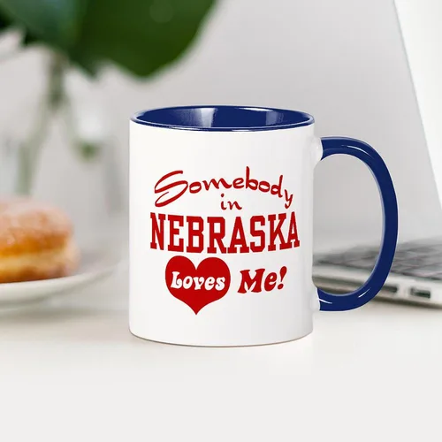 Vista 106 de CafePress I Love Nebraska Taza de café de cerámica de 11 oz (11.0 fl oz)