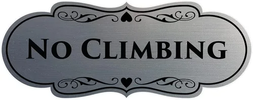 Vista 13 de Signs ByLITA Designer No Climbing (Negro) - Pequeño