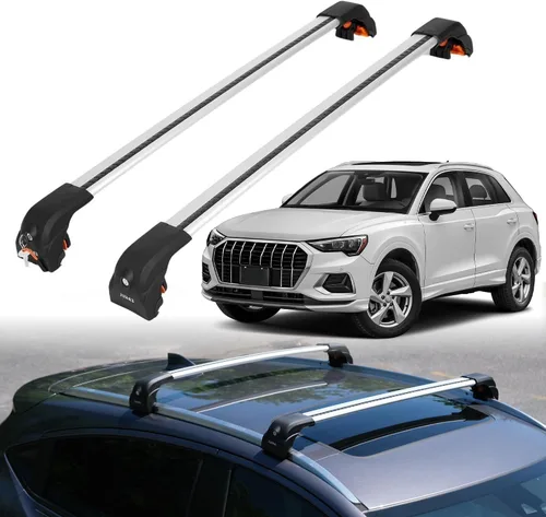 Vista 11 de ERKUL Barras Transversales de Techo para Audi Q3 2012-2018 Barras Transversales de Aluminio con Candado Antirrobo para Techo Compatible con Negro